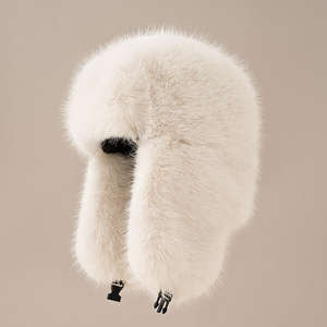 Chapeaux d'aviateur d'hiver, chauds et épais, pour l'extérieur, avec rabat d'oreille, chapeaux de trappeur, chapeaux de fourrure de campagne russe, chapeaux de soldat d'hiver - Product Image 5