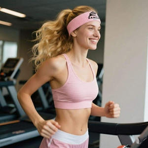 Haut de sport à compression pour femme avec logo personnalisé, sweat-shirt demi-zip à manches longues et bandeau, t-shirt de compression - Product Image 1