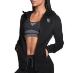 ชุดวอร์มผ้าถักผสมสแปนเด็กซ์/คอตตอนแบบรักษ์โลก แขนยาว สีพื้น ซิปหน้า พร้อมโลโก้สั่งทำด้านหน้า สำหรับผู้หญิง - Product Image 3