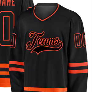 Maillots de hockey sur glace d'équipe personnalisés de haute qualité Nouveau design Broderie et sublimation Vêtements du New Jersey - Product Image 2
