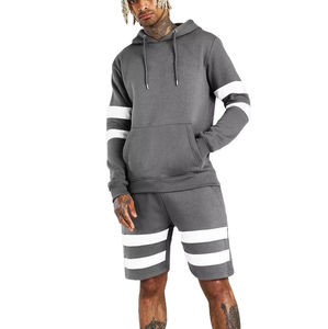 Ensemble de survêtement personnalisé pour homme : sweat à capuche athlétique color block délavé à l'acide et short, tenue d'entraînement imprimée sur mesure - Product Image 1