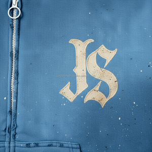 Sudadera con capucha de lana gruesa de lujo con cremallera 420 GSM algodón suave ropa de invierno Pesada Estilo desgastado logotipo personalizado puff estampado sudaderas básicas - Product Image 6