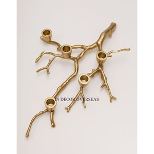 เทียนตกแต่งโต๊ะอลูมิเนียมเคลือบทองเกรดสูงดีไซน์สะดุดตาสำหรับงานแต่งงานและกิจกรรม - Product Image 1