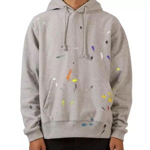 Pull-over unisexe sweat à capuche pour homme logo personnalisé en vrac polaire de coton uni vierge Aseb Industries fabricant de sweats à capuche anti-éclaboussures de peinture - Product Image 1