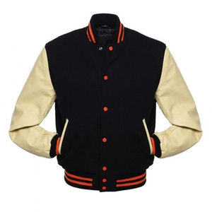 Top Design personnalisé imprimé hommes Varsity College Jacket respirant lycée Letterman avec col montant avant Logo Position - Product Image 1