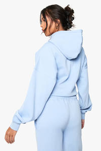 Gran oferta, Sudadera con capucha de gran tamaño para mujer con detalle de costura azul claro, cálida, antiarrugas, transpirable, para gimnasio y ropa de calle, sudaderas con capucha para mujer - Product Image 2