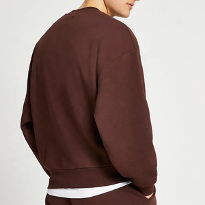 Men's High Quality 100% Cotton Street Wear Hoodies Sweatshirts Custom Logo Printing Crewneck Sweatshirt for Winter - Product Image 4