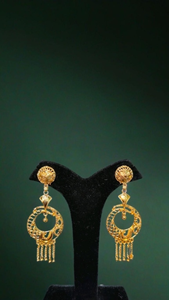 Boucles d'oreilles Selling1 serties de boucles d'oreilles de style Jhumka plaqué or 22CT à la mode bijoux pour femmes - Product Image 3