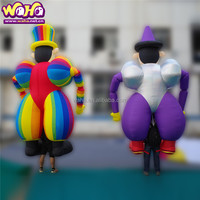 Clown de marche gonflable avec support, sac à dos de défilé, marionnette gonflable