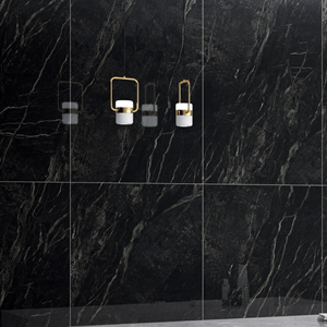 CARREAUX EN PORCELAINE FURY BLACK 600X1200MM 9MM HAUTE BRILLANCE ÉGLAISÉS RÉSISTANTS AUX ACIDES ANTI-BACTÉRIENS POUR USAGE COMMERCIAL ET RÉSIDENTIEL - Product Image 1