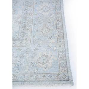 Alfombra de Lana Anudada a Mano Erbe, Diseño de Medallón Gris y Negro para Sala de Estar, Decoración de Pasillo, Alfombra Rectangular para Uso Doméstico-LNLP-06 - Product Image 4