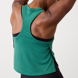 La mejor oferta, camiseta sin mangas de calidad Premium para mujer, ropa de Fitness ajustada transpirable, camiseta de gimnasio sin mangas de verano, patrón sólido - Product Image 2