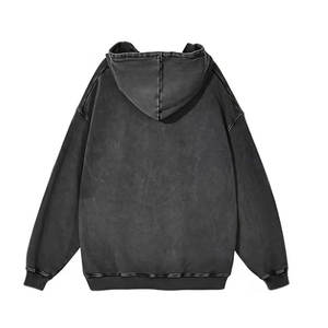 Ropa de hombre jersey de manga larga logotipo personalizado básico algodón mezclado nuevo diseño superventas hombres ácido lavado sudaderas con capucha - Product Image 2