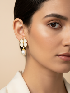 Pendientes de perlas de concha con perlas naturales de agua dulce y joyería de nácar para tu hermana, esposa, novia y seres queridos - Product Image 3