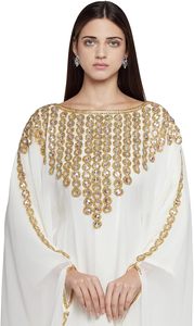 ดูไบโมรอคโคเน่ปักลายคาฟตันอาหรับอาบายะยาวติดพื้นลูกปัดมือมีสไตล์ jellabiya ปาร์ตี้งานแต่งงานชายหาดเจียมเนื้อเจียมตัว ODM - Product Image 2