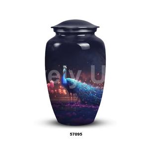 โกศอลูมิเนียมสำหรับผู้ใหญ่ขี้เถ้าของมนุษย์ตกแต่งโกศขนาดใหญ่พร้อมถุงกำมะหยี่ฟรี - Product Image 1