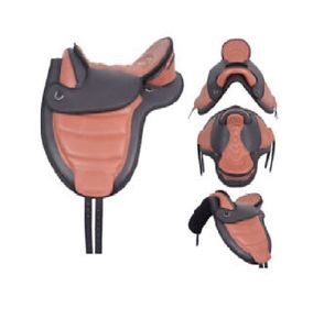 Selle synthétique Adeefa English Dressage marron/noir sans arbre de haute qualité faite à la main + circonférence assortie + tout - Product Image 5