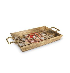 Accesorios de cocina de diseño atractivo Bandeja de madera para el hogar Hotel Comida y bebidas Bandeja para servir - Product Image 4