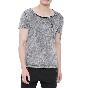Uso al aire libre Nuevo diseño Hombres Lavado ácido Camisetas Venta al por mayor Ropa de moda Hombres Lavado ácido Camisetas - Product Image 2