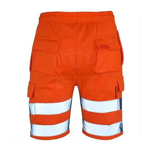 Shorts de travail mi-taille pour homme, style personnalisé 2024, légers, motif uni, 100 % polyester, écologiques, teinture unie - Product Image 3