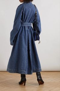 Veste longue en denim de haute qualité pour femme - Product Image 4