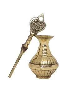 Porte-Kohl en laiton de Moradabad, Surma Dani, cadeau islamique, organisateur cosmétique pour poudre de kohl arabe, décoration, rangement de maquillage - Product Image 1