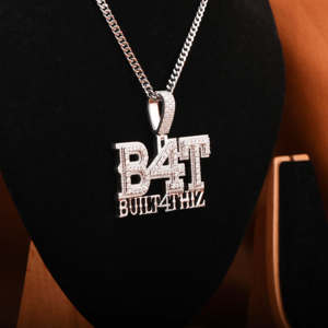 จี้เพชรโมอิส925สเตอร์ลิงรูปตัวอักษรแบบเฉพาะตัวจี้ขี้ขลาดสไตล์ฮิปฮอปเย็นออก - Product Image 2