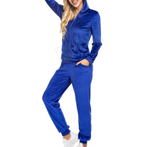Conjuntos Deportivos de Terciopelo de Algodón para Mujer, Sudadera con Capucha y Pantalones Jogger, Ropa Casual de Calle, Conjunto de 2 Piezas, Logotipo Personalizado, Venta al Por Mayor de Fábrica - Product Image 4