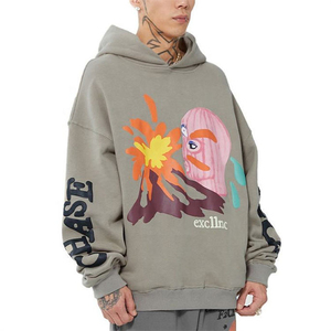 Nouveaux sweats à capuche pour hommes avec impression en relief, sur mesure, respirants, de haute qualité, impression en relief pour hommes, prix de gros - Product Image 2