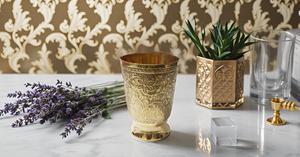 Koi Style Designer Mint Julep Cup Tasses à café en verre en laiton Tasse à eau en verre à boire - Product Image 2