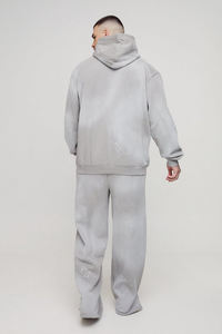 Conjunto Deportivo de Invierno 2026 para Hombre, 100% Algodón, Pantalones y Sudadera con Capucha, Estilo Desgastado por el Sol, Logotipo Personalizado, Talla Grande - Product Image 2