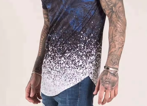 Camisetas Casuales de Moda para Hombre, Transpirables, de Alta Calidad, con Logotipo OEM Personalizado, Impresión Serigráfica de Rosa, Poliéster/Elastano, Verano - Product Image 6