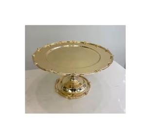 Support de gâteau rond en marbre blanc décoratif pour mariage avec base papillon en métal doré pour décoration de centre de table - Product Image 6