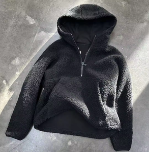 เสื้อแจ็กเก็ตขนแกะมีฮู้ดสำหรับผู้ชายเสื้อนินจาแบบหนาซิปครึ่ง - Product Image 6