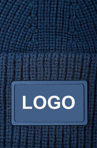 Custom Knitted Acrylic Beanie <b>Leather</b> Patch Digital Printing Quick Dry Common Travel Ready Custom Logo Unisex Street Style <b>Hat</b> - Product Image 6