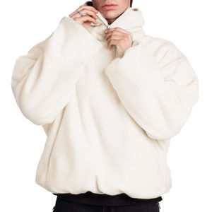 Wholesale Oversized <b>Red</b> Fleece <b>Hoodies</b> <b>for</b> <b>Men</b> & Women Full Face Zip Winter Warm Pullover Custom Streetwear Style OEM Available - Product Image 5