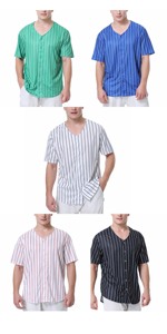 เสื้อยืดเบสบอลสำหรับผู้ชายเสื้อซอฟต์บอลแบบติดกระดุมเสื้อระบายอากาศได้ดี - Product Image 2