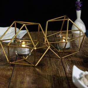 Wholesale Home <b>Candle</b> Stand Decor Collection Metal Frame Set with 3 Shape Tea Light Votive <b>Holder</b> for Weddings - Product Image 3