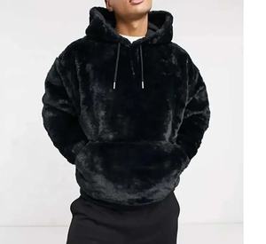 2025 Latest Style Winter Warm <b>Christmas</b> <b>Hoodie</b> <b>Men</b> 100% Polyester Windproof Eco-Friendly Comfortable Solid Pullover Plain Dyed - Product Image 1