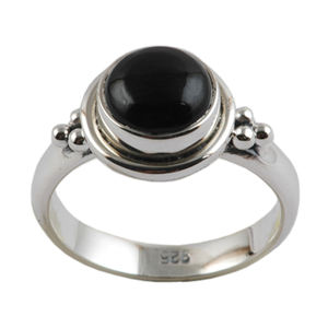 925 argent Sterling noir Onyx Texture bague bijoux fins fabricant direct prix de gros lunette réglage incrustation pour les fêtes - Product Image 3