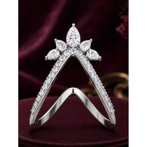 Anillo de Plata de Ley 925 de Primera Calidad para Hombre, Chapado en Rodio con Diamante Corte Pera, Joyería de Regalo - Product Image 2