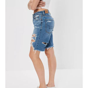 Shorts en jean pour femmes de haute qualité, respirants, écologiques, imperméables, séchage rapide, décontractés, déchirés, colorés, plusieurs poches - Product Image 5