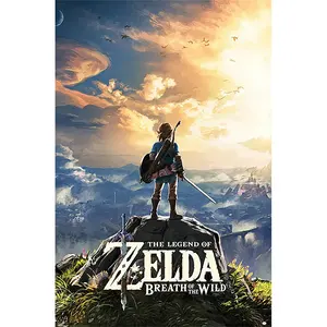 Póster Moderno de la Leyenda de Zelda: Breath of the Wild con Diseño de Atardecer sobre Lienzo para Decoración de Pared - Product Image 2