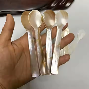 Cuillères de service en nacre blanche fabriquées à la main pour cuillères à manger de luxe et de divertissement Logo personnalisé acceptable - Product Image 2