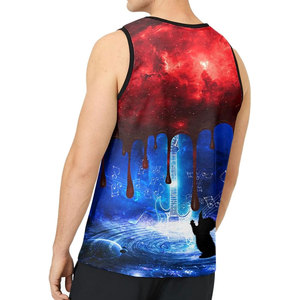 2025แฟชั่นสุดเพอร์เฟกต์สำหรับผู้ชายเสื้อผ้าออกกำลังกายพิมพ์ซับลิเมชัน3D เสื้อกล้ามระบายอากาศได้ดีแห้งเร็วกำหนดขนาดได้ - Product Image 4