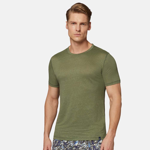 Alta calidad 100% algodón camisetas en blanco al por mayor ligero personalizado mejor venta producto algodón moda hombres camiseta OEM - Product Image 4