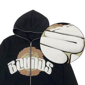 OEM venta al por mayor Unisex pulóver para Puff estampado francés Terry Sudadera con capucha 100% algodón transpirable personalizado Digital para hombres mujeres para invierno - Product Image 6