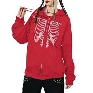 <b>Manufacturer</b> Custom Cotton Blended Vintage Hoodies Plus Size Men's Rhinestone Hoodies Zip Rhinestone Hoodies - Product Image 4