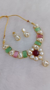 Conjunto de collar de artesanía con estilo de fusión moderna, diseño personalizado, cadena de bambú de latón pesado con collar de gargantilla de moda - Product Image 2