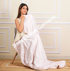 Edredón de algodón hecho a mano moderno de primera calidad rico Beige Reversible Sherpa espalda Floral motivo suave acogedor ropa de cama todas las estaciones impresas - Product Image 5